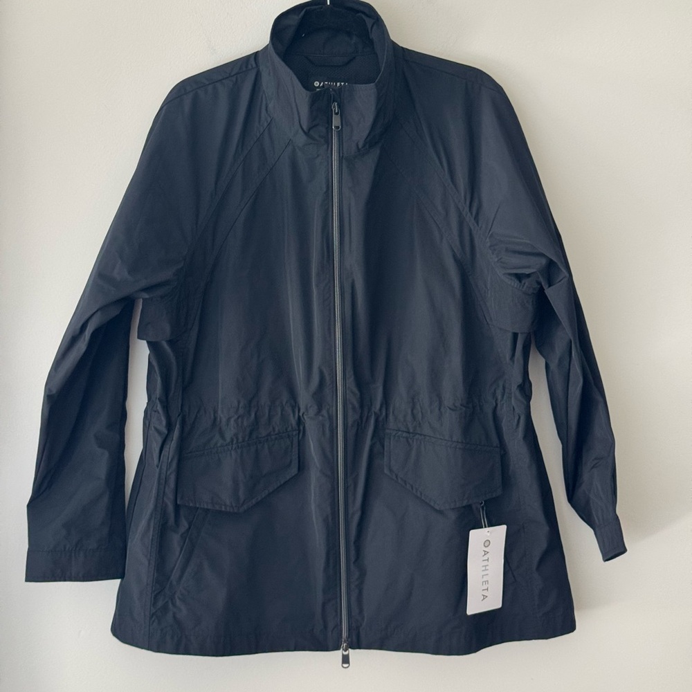 Athleta Westerley Jacket Women's L Black Water Resistant Wind Resistant NWT - Picture 4 of 16